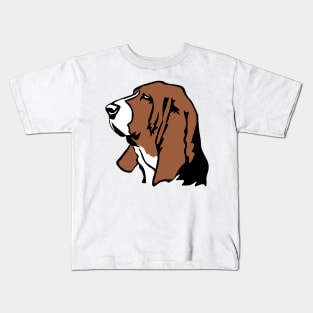 Basset Hound Head Dog Dogs Kids T-Shirt